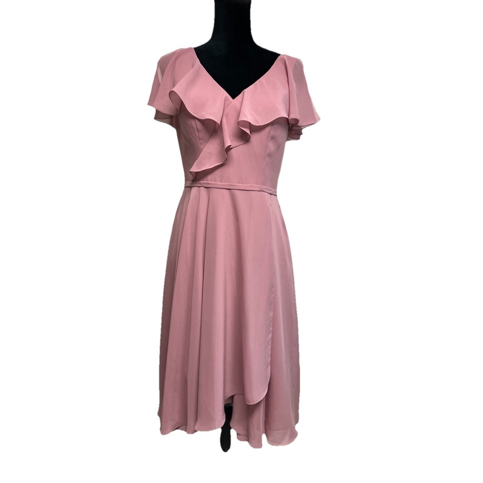 Jj's House Vintage Mauve Chiffon Dress Sz 10 Mother Of The Bride Bridesmaid Nwt